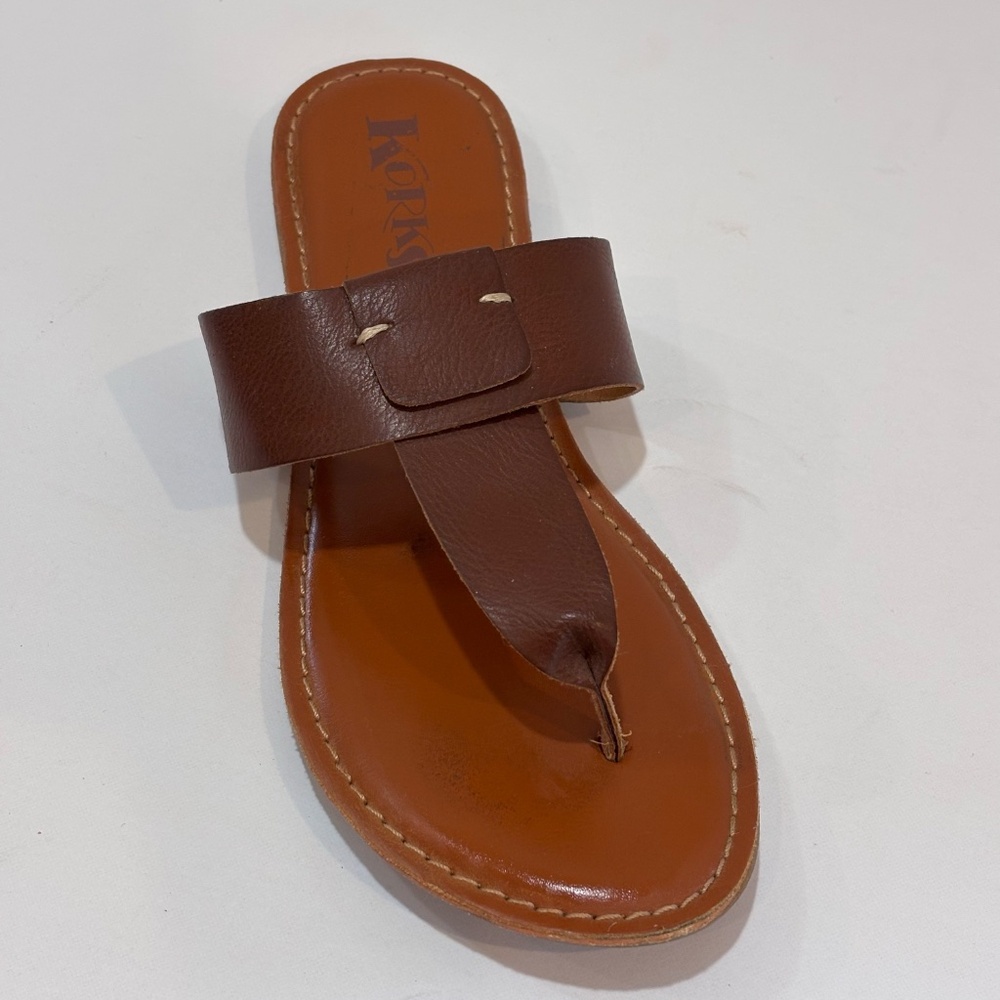 Kork-Ease Women's Brown Sandals SZ 8 Flat Slip-On - Picture 2 of 10